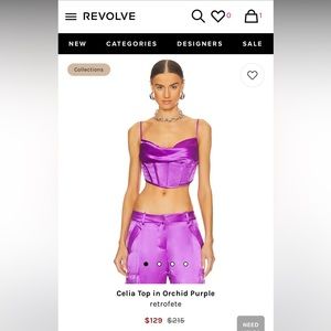 Retrofete Celia Top in Orchid Purple